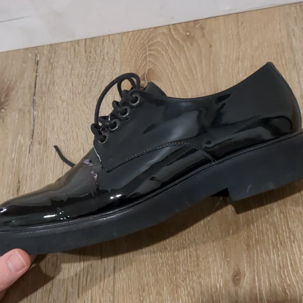 A.P.C. Black Patent Leather Oxfords Size 39  Women's 9 - Picture 10 of 12